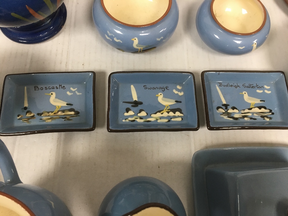 COLLECTION OF BLUE TORQUAY WARE AND DARTMOUTH POTTERY - Image 11 of 14