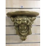 GILDED CHERUB WALL BRACKET