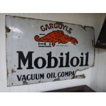 ENAMEL MOBIL OIL SIGN 114 X 76 CMS