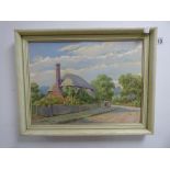 FRAMED OIL ON BOARD SIGNED LEESON ROWBOTHAM TITLED