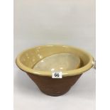 TWO LARGE MIXING BOWLS GREEN AND CO AND J.S SMALL
