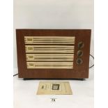 EKCO FESTIVAL RADIO MODEL A147 COMES WITH ORIGINAL