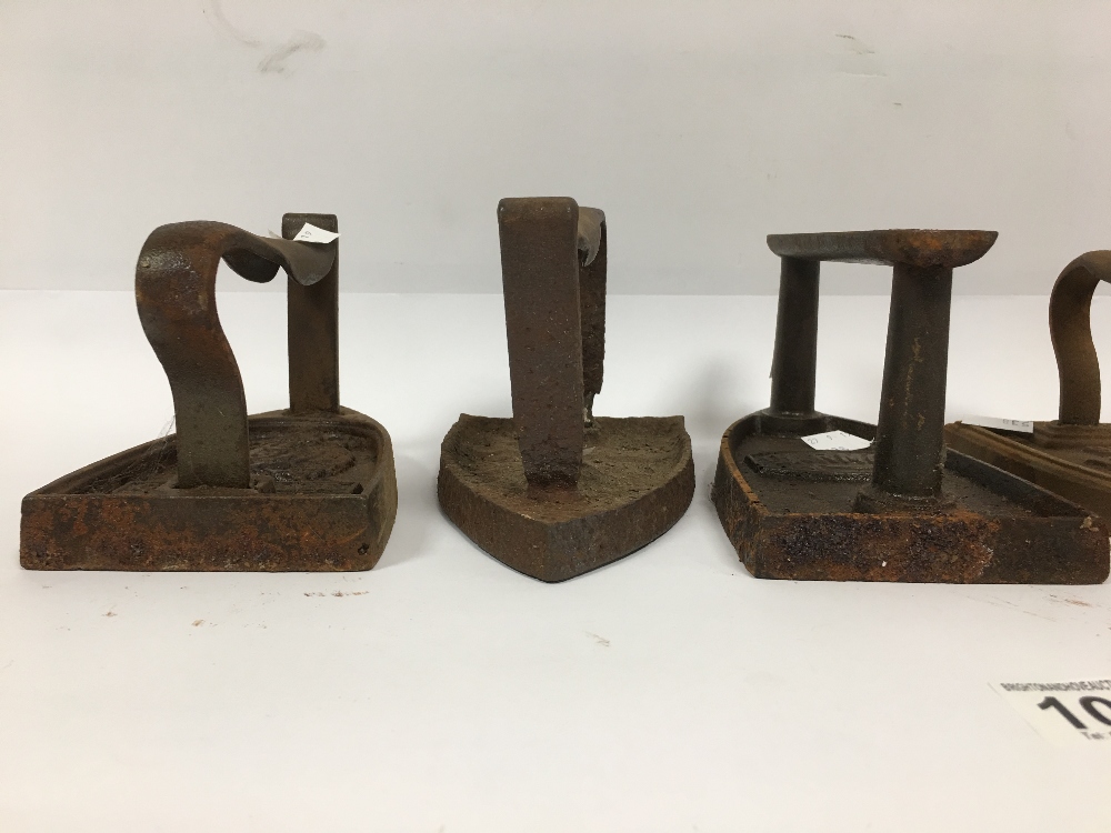 FIVE EARLY FLAT IRONS - Image 2 of 7