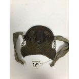 A WWI TANK CREW SPLATTER MASK, 14.5CM