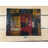 UNFRAMED ABSTRACT OIL ON CANVAS BY T O DONNELL 26