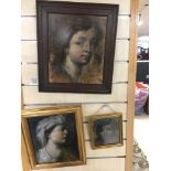THREE FRAMED PAINTINGS BY T O DONNELL LARGEST 38 X