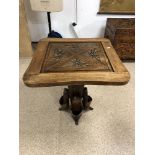 UNUSUAL FRENCH OAK TABLE WITH SHOE FEATURES TO THE