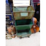 THREE TIER STACKING METAL PRODUCE STORAGE UNITS