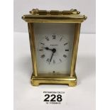 A FRENCH BRASS CASED CARRIAGE CLOCK BY DUVERDREY & BLOQUEL, DIAL MARKED BAYARD, 11.5CM HIGH