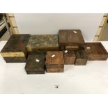 EIGHT VINTAGE BOXES