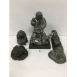 FIVE PIECES OF INUIT SCULPTURES