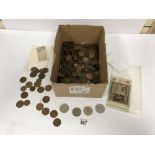 QUANTITY OF CIRCULATED IMPERIAL COINAGE, MOST BEING BRITISH, ALSO INCLUDING A FEW GERMAN AND