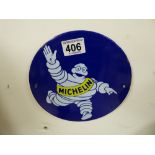 SMALL ENAMEL SIGN MICHELIN 20 CMS DIAMETER