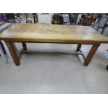 LARGE FRENCH OAK FARMHOUSE TABLE 195 X 82 X 76CMS