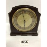 A SMITHS SECTRIC BAKELITE CASED MANTLE CLOCK, MADE IN ENGLAND, 14.5CM WIDE