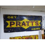 GET PRATTS HERE ENAMEL SIGN 182 X 75 CMS