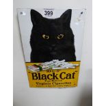 BLACK CAT VINTAGE ENAMEL SIGN 32 X23 CMS