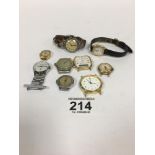GROUP OF ASSORTED LADIES WRISTWATCHES, MOST LACKING STRAPS, INCLUDING SEIKO AND MORE