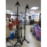 THREE INDUSTRIAL METAL LAMPS