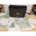 COLLECTION OF MAPS IN MILITARY CASE