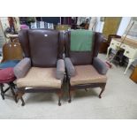 PAIR OF 1970S WINGBACK CHAIRS