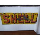 ENAMEL SHELL SIGN 137 X 46 CMS