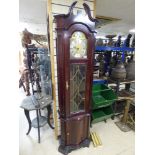 MODERN MAHOGANY GRANDFATHER CLOCK COMPLETE 206 CMS