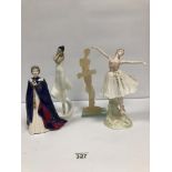 A COALPORT BONE CHINA FIGURE "DAME ANTOINETTE SIBLEY" LIMITED EDITION 1622 OF 5000, TOGETHER WITH