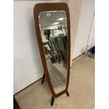 A VINTAGE MID-CENTURY CHEVAL MIRROR, 152CM HIGH