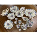 A QUANTITY OF MASON'S DINNERWARE, SOME A/F