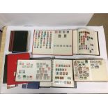 A LARGE COLLECTION OF ASSORTED STAMPS, MOST CIRCULATED AND IN ALBUMS