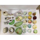 A LARGE QUANTITY OF CARLTONWARE PIN DISHES TOGETHER WITH OTHER CERAMIC ITEMS