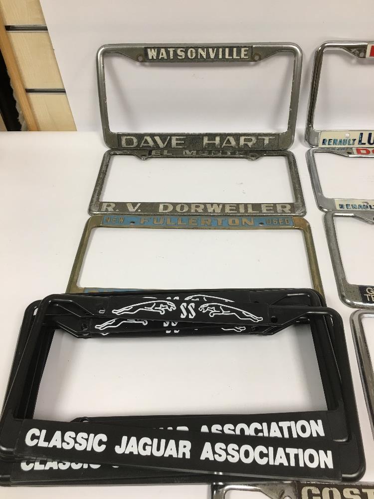 SIX METAL AMERICAN NUMBER PLATE FRAMES AND SIX PLASTIC JAGUAR ASSOCIATION NUMBER PLATE FRAMES - Image 3 of 4