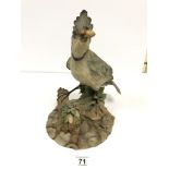 A LARGE CERAMIC CAPO DI MONTE FIGURE OF A BIRD NO 603, 32CM HIGH