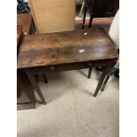 A GEORGE II OAK CONSOLE TABLE, 75CM WIDE