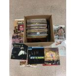 A BOX OF ALBUMS/VINYL LPS INCLUDING PETER FRAMPTON ELTON JOHN AND MIKE OLDFIELD