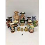 A QUANTITY OF VINTAGE TOBY JUGS TO INCLUDE EXAMPLES OF SHORTER AND KELSBORO