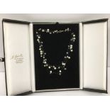A 6 STRAND PEARL NECKLACE WITH 14CT GOLD CLASP, BOXED