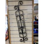 A WROUGHT IRON WALL SCONCE 102CM