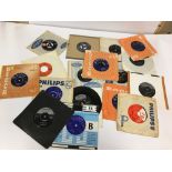 A COLLECTION OF 7 INCH SINGLES VINYL INCLUDING DEL SHANNON RICKY NELSON AND MARTY WILDE