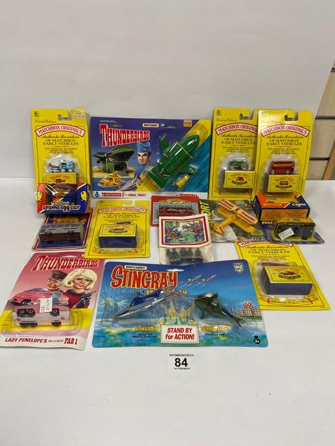 A COLLECTION OF VINTAGE DIE CAST VEHICLES, INCLUDING MATCHBOX ORIGINALS 'AUTHENTIC RECREATIONS'