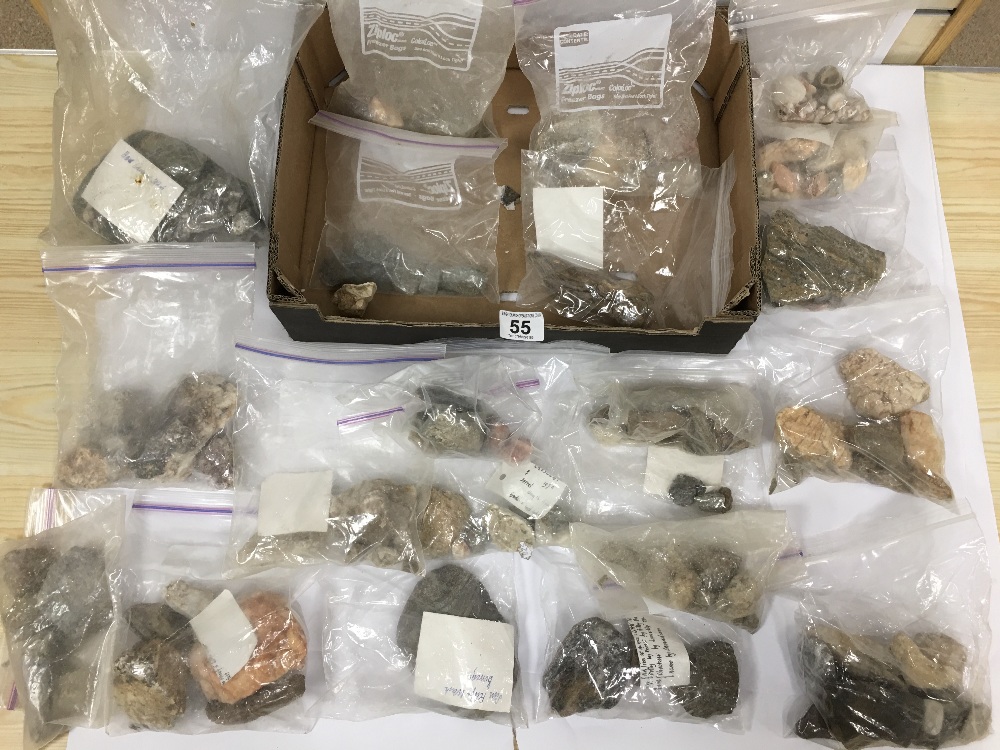 A COLLECTION OF ASSORTED COLLECTORS STONES