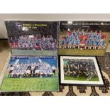FOUR SIGNED BRIGHTON AND HOVE ALBION FOOTBALL PHOTOGRAPHS OF THE TEAM, INCLUDING 1997/98 AND 2001/