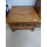 A JAVA WOODEN SMAll COFFEE TABLE WITH DRAWER 60X60X43CMS