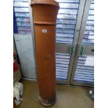 A LARGE TERRACOTTA CHIMNEY, 153CMS TALL