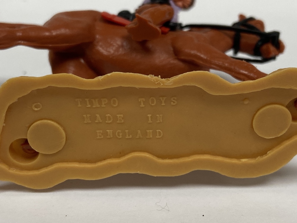A VINTAGE TIMPO WILD WEST OUTPOST IN ORIGINAL BOX, TOGETHER WITH A COLLECTION OF TIMPO COWBOYS AND - Image 4 of 8