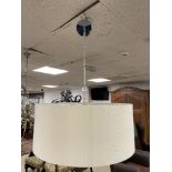 A HANGING CEILING LIGHT WITH LARGE SHADE, 61CM DIAMETER