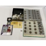 A LARGE COLLECTION OF COINS, MOST CIRCULATED, INCLUDING BRITISH AND REST OF THE WORLD, MOST IN A