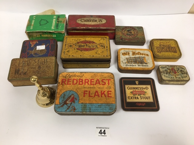 A COLLECTION OF VINTAGE TINS, INCLUDING SAMSON SPECIAL TOBACCO, ROTHMANS PALL MALL CIGARETTE TIN AND