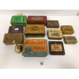 A COLLECTION OF VINTAGE TINS, INCLUDING SAMSON SPECIAL TOBACCO, ROTHMANS PALL MALL CIGARETTE TIN AND